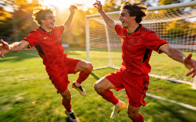 球员庆祝时奇怪的舞蹈动作 - 两名球员在进球后跳起了魔性的庆祝舞蹈